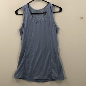 Lululemon Womens Blue Dash Tank II Round Neck Sleeveless Tank Top size 6.